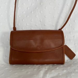 Vintage Coach Brown Leather Crossbody